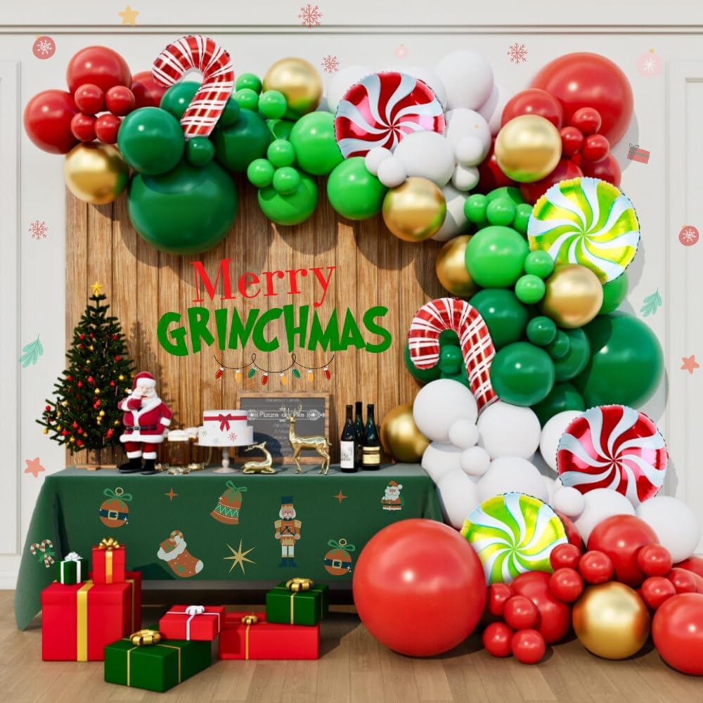 Balloon Arch Kit - Noel Balonlu Kemer ve Çelenk Seti,