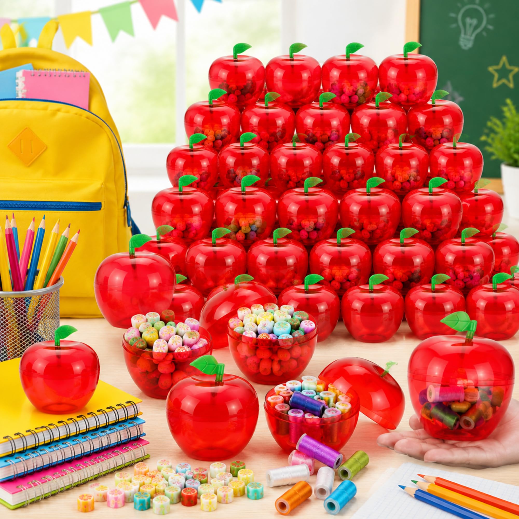 Event Party Box - 5/10 adet Elma Şeklinde Kaplar Kar