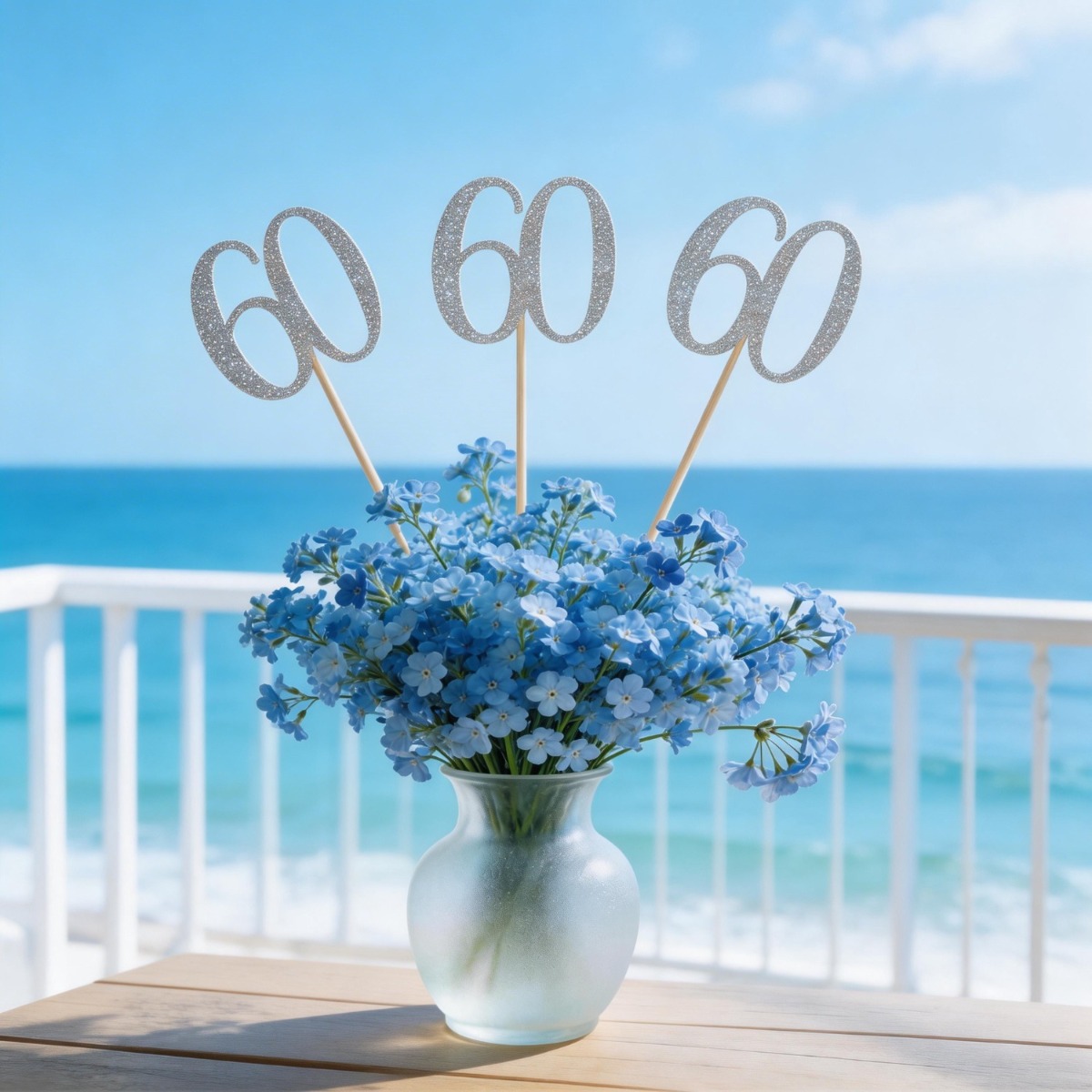 Centerpiece Stick - 60. Yaş Günü Masa Süslemesi için