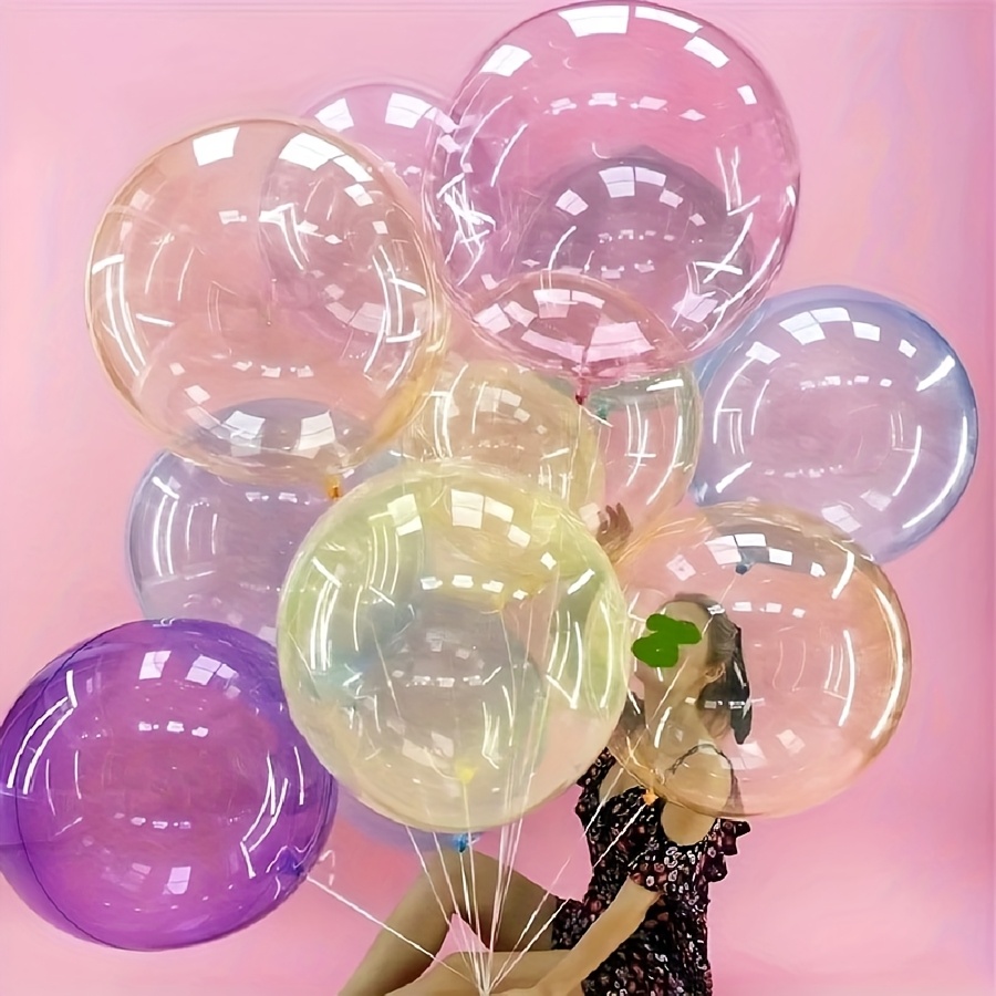 Led Balloon Light - 8 adet Kristal Popo Topu Şeffaf