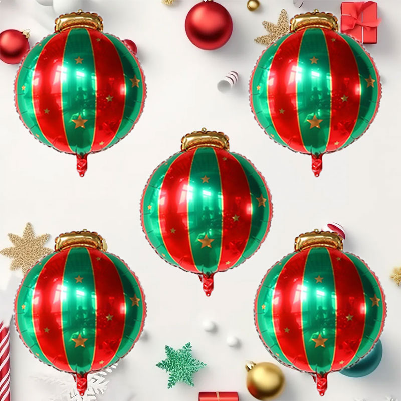 5 adet Kırmızı Yeşil Noel Topu - Party Event Supply Store incelemesi ve fiyatı