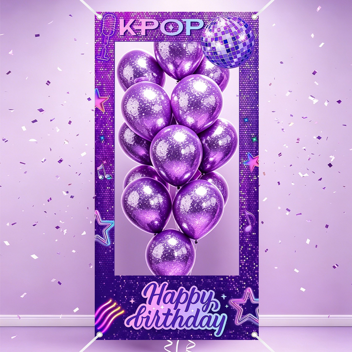 1 adet Mor K-POP Fotoğraf Çerç - Photo Booth Frame incelemesi ve fiyatı