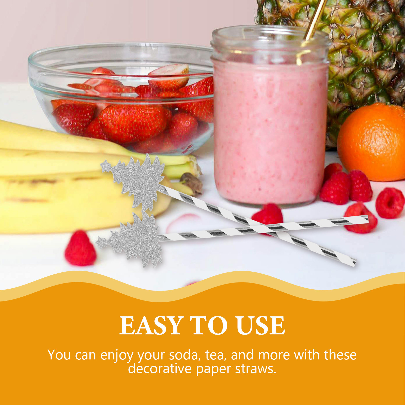 25 Adet Noel Ağacı Desenli Kağ - Paper Straw Color incelemesi ve fiyatı