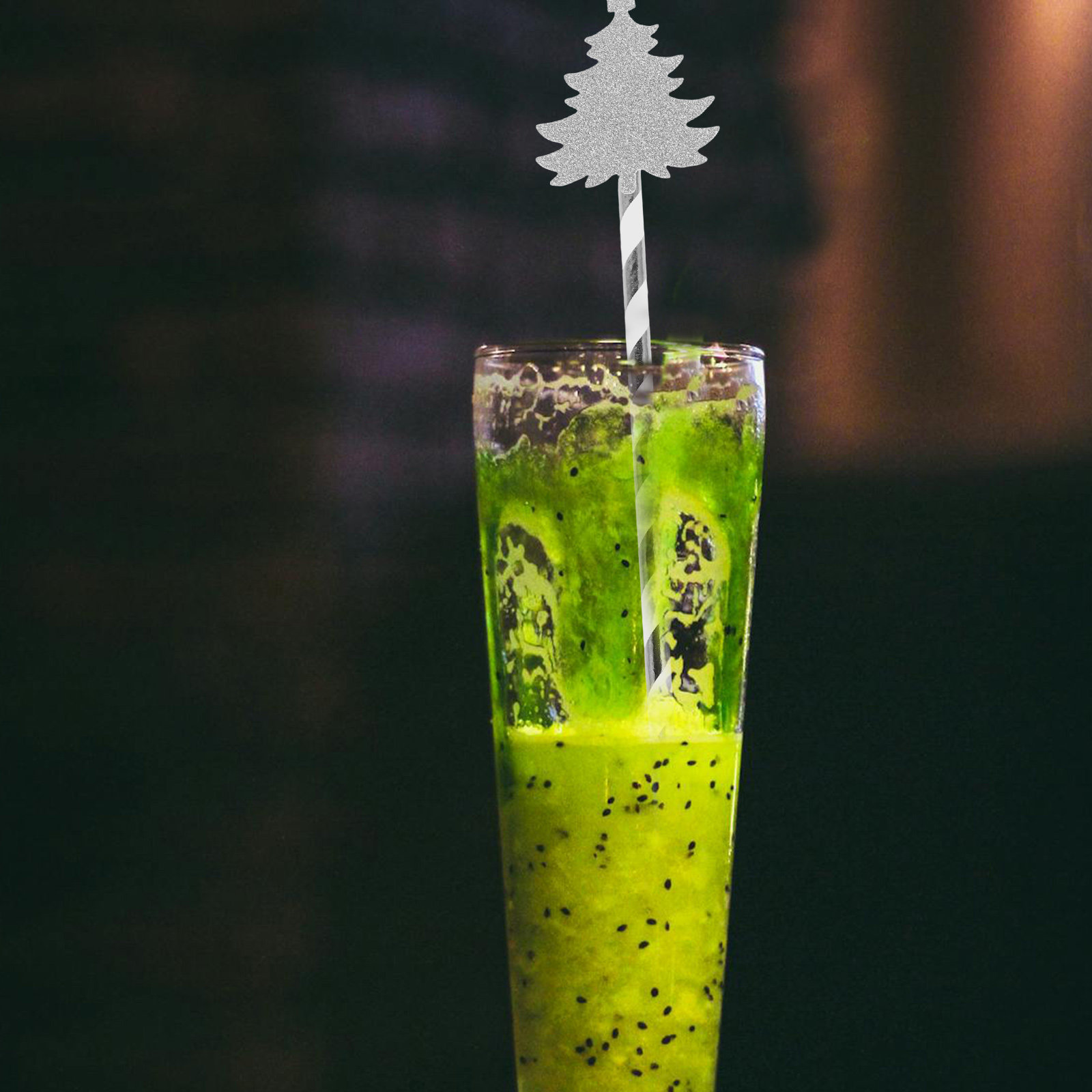 25 Adet Noel Ağacı Desenli Kağ - Paper Straw Color incelemesi ve fiyatı