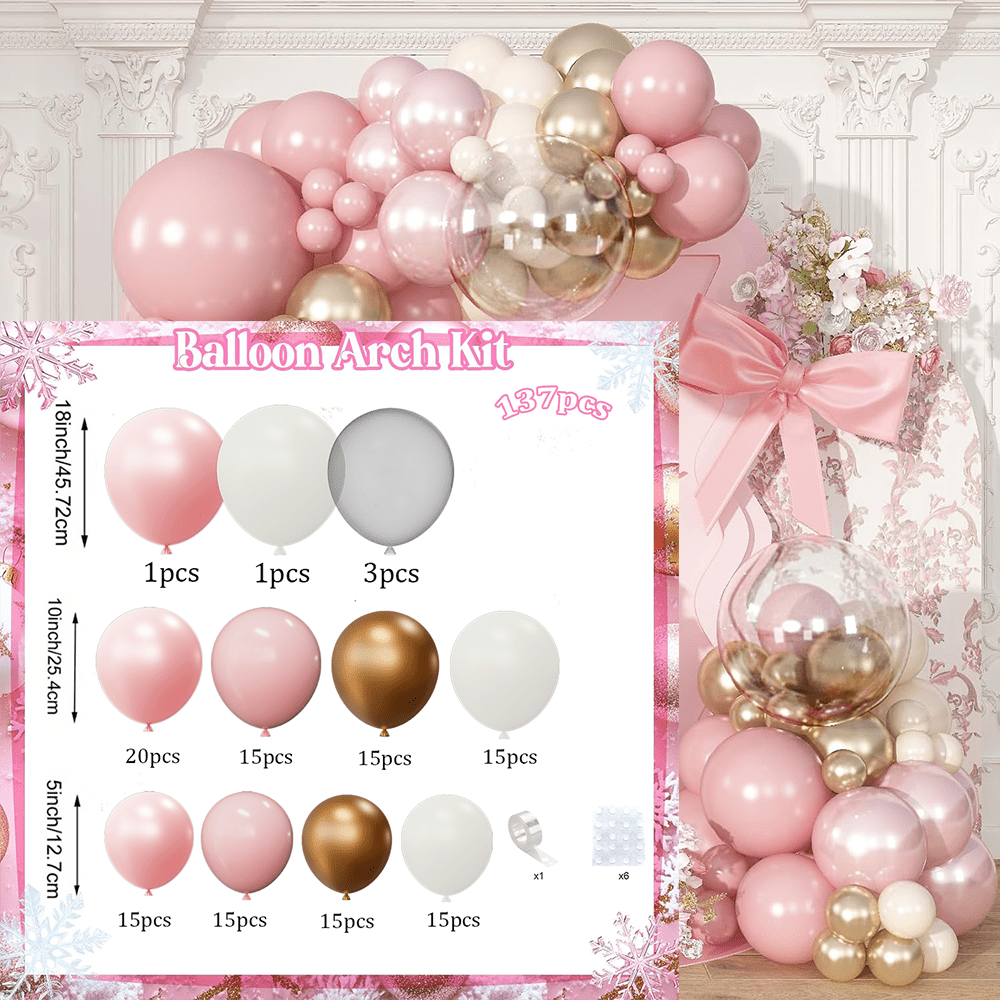 137 adet Vintage Pembe Gül Bey - Balloon Arch Kit incelemesi ve fiyatı