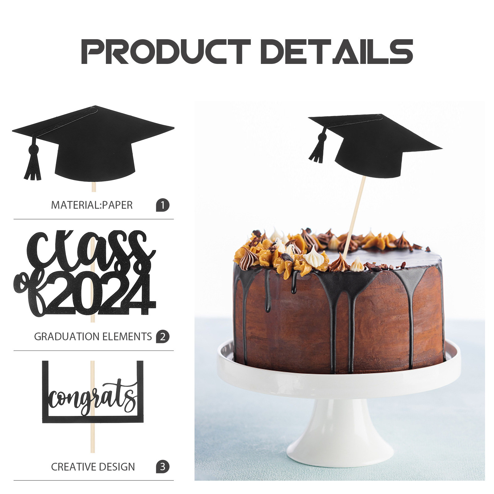 12 Adet Mezuniyet Temalı Vazo  - Centerpiece Stick incelemesi ve fiyatı