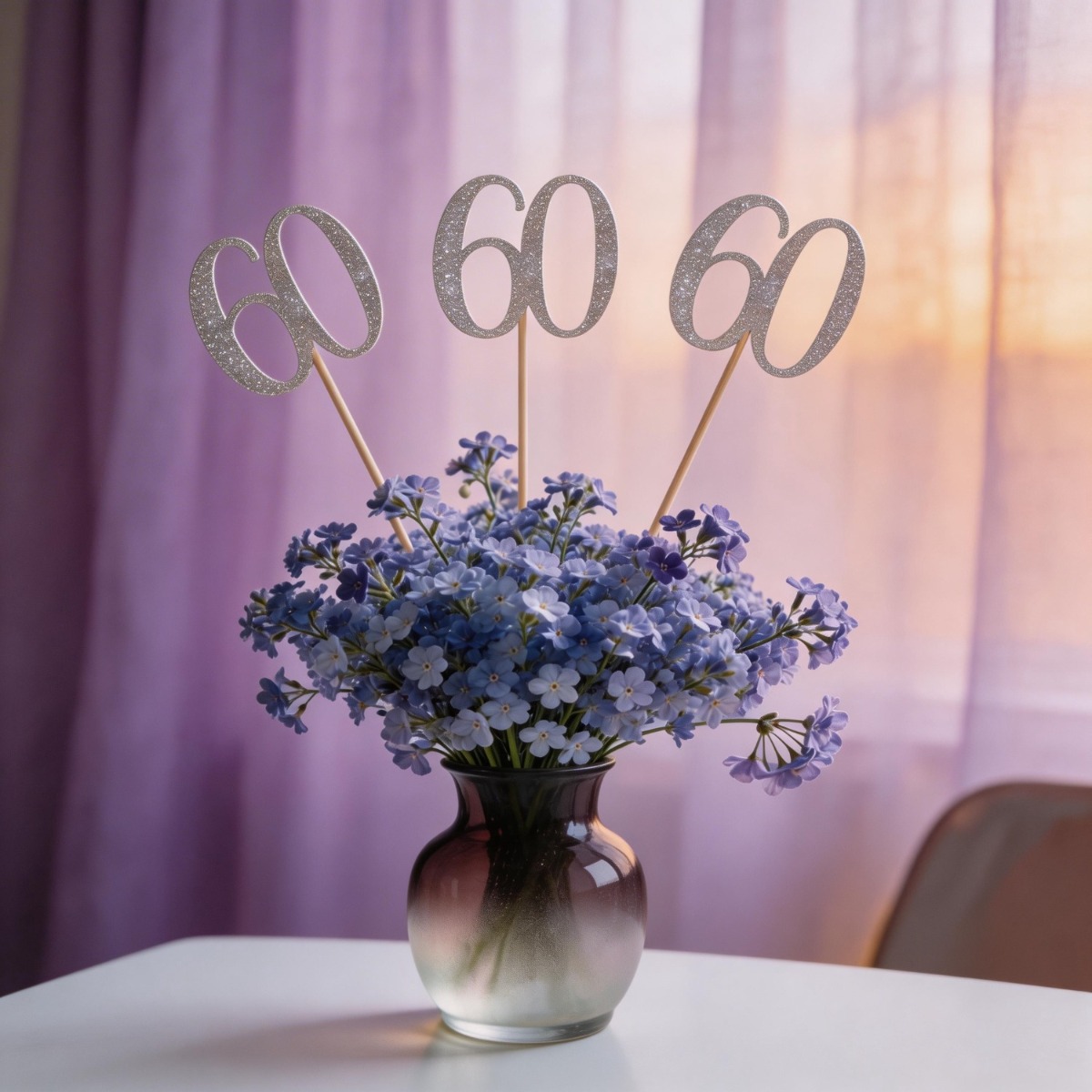 60. Yaş Günü Masa Süslemesi iç - Centerpiece Stick incelemesi ve fiyatı