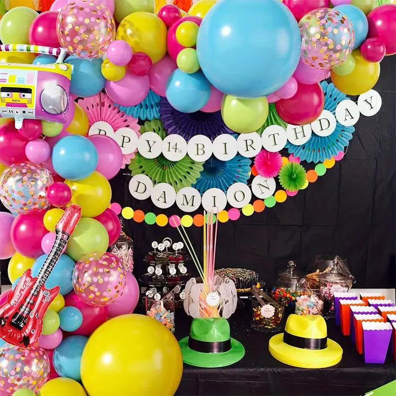 110 adet Retro 1980S disko tem - Balloon Arch Kit incelemesi ve fiyatı
