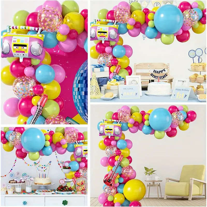 110 adet Retro 1980S disko tem - Balloon Arch Kit incelemesi ve fiyatı