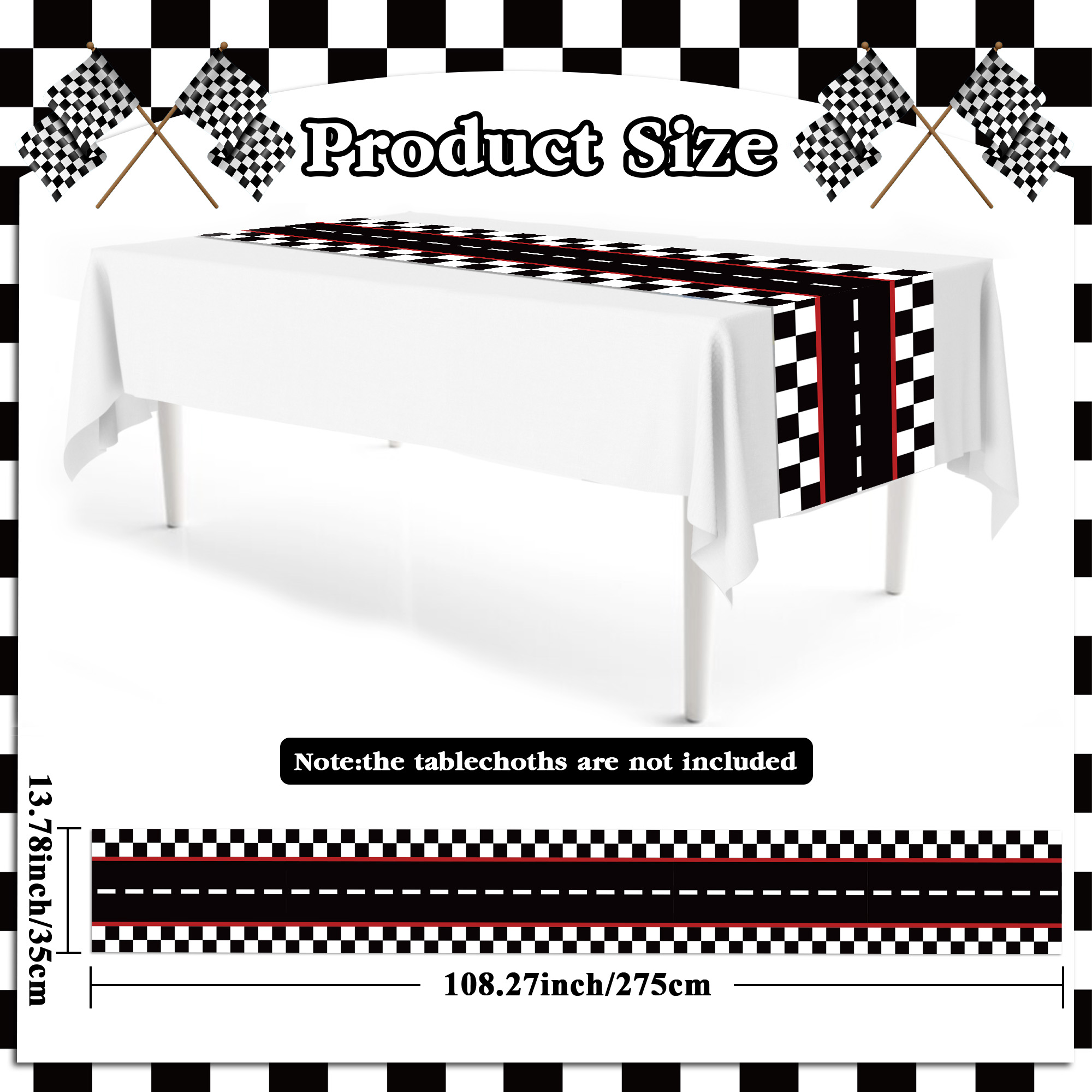 1/3/6 Adet Yarış Temalı Donut  - Table Cloth Disposable incelemesi ve fiyatı