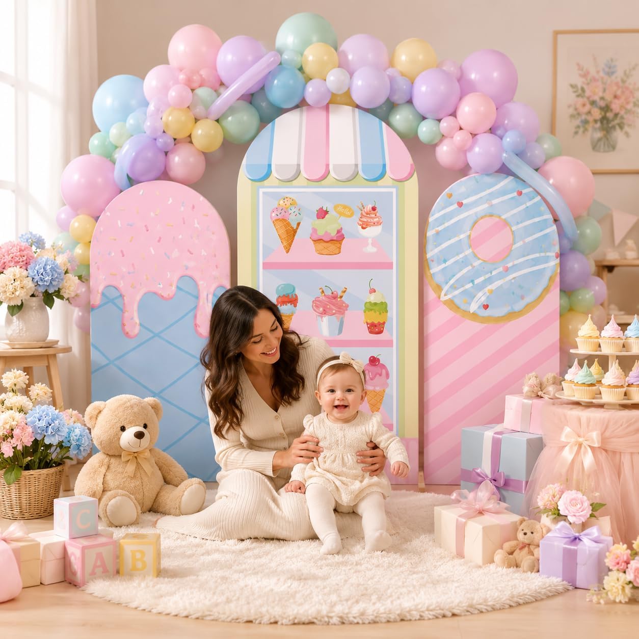Özel Tasarım, İki Yüzlü Dondur - Dessert Table Backdrop incelemesi ve fiyatı