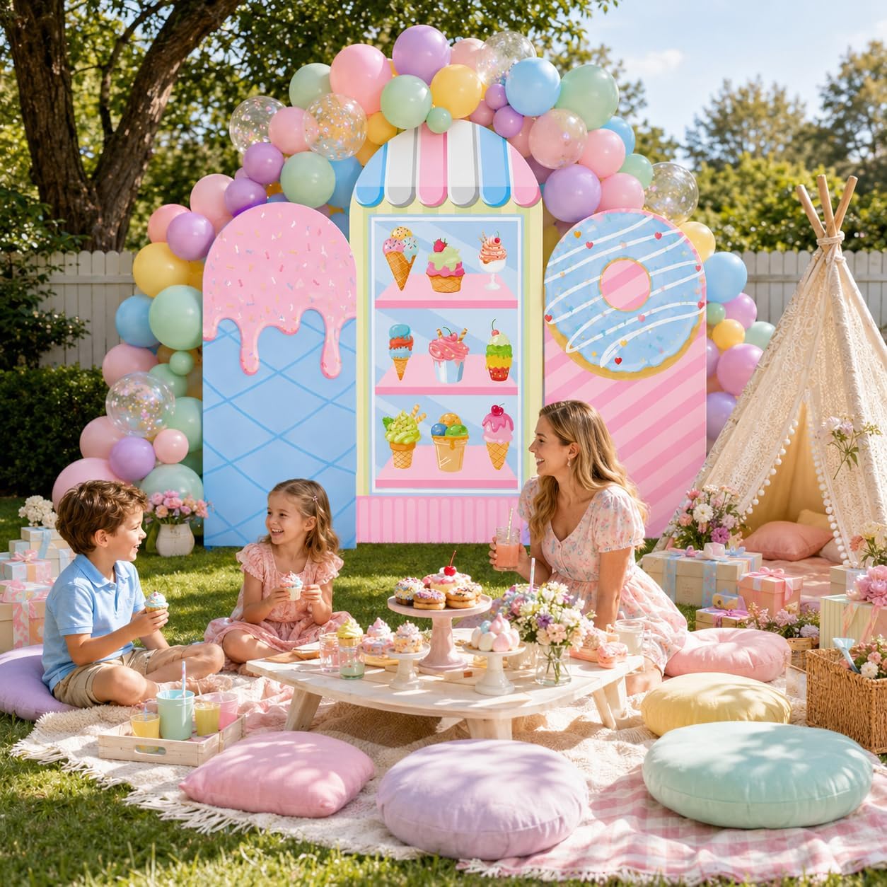 Özel Tasarım, İki Yüzlü Dondur - Dessert Table Backdrop incelemesi ve fiyatı