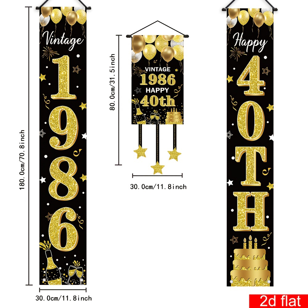 2D Düz 3 Adet Siyah Altın 40.  - Party Banner Gold incelemesi ve fiyatı