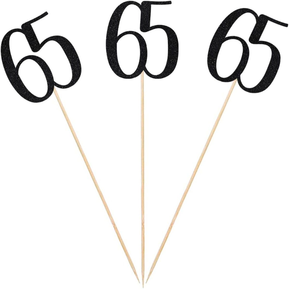 Siyah Simli 65. Yaş Günü Masa  - Centerpiece Stick incelemesi ve fiyatı