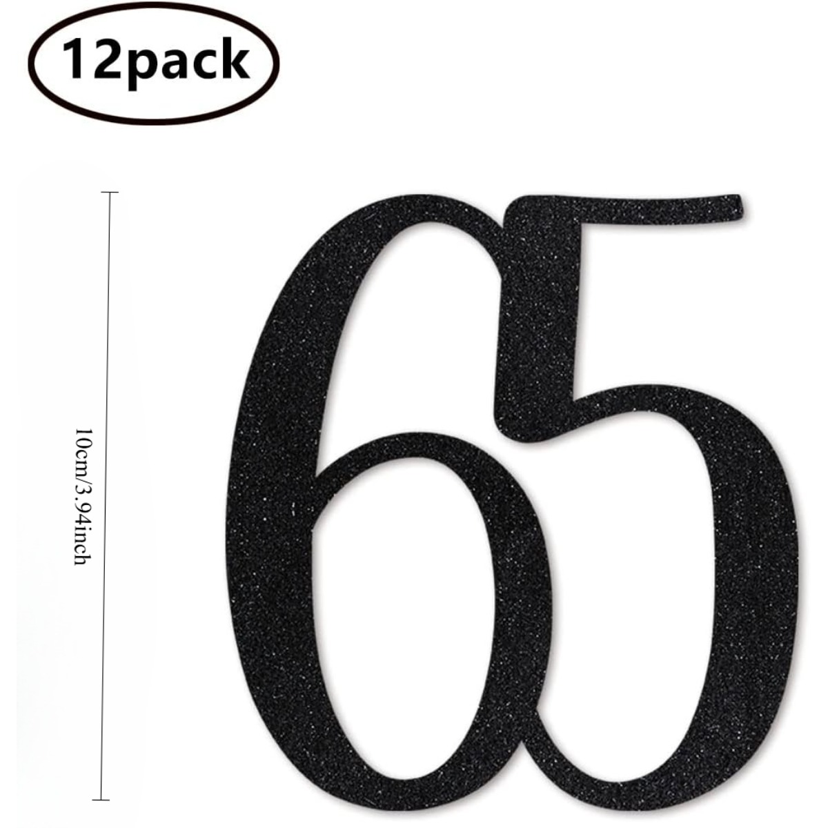 Siyah Simli 65. Yaş Günü Masa  - Centerpiece Stick incelemesi ve fiyatı