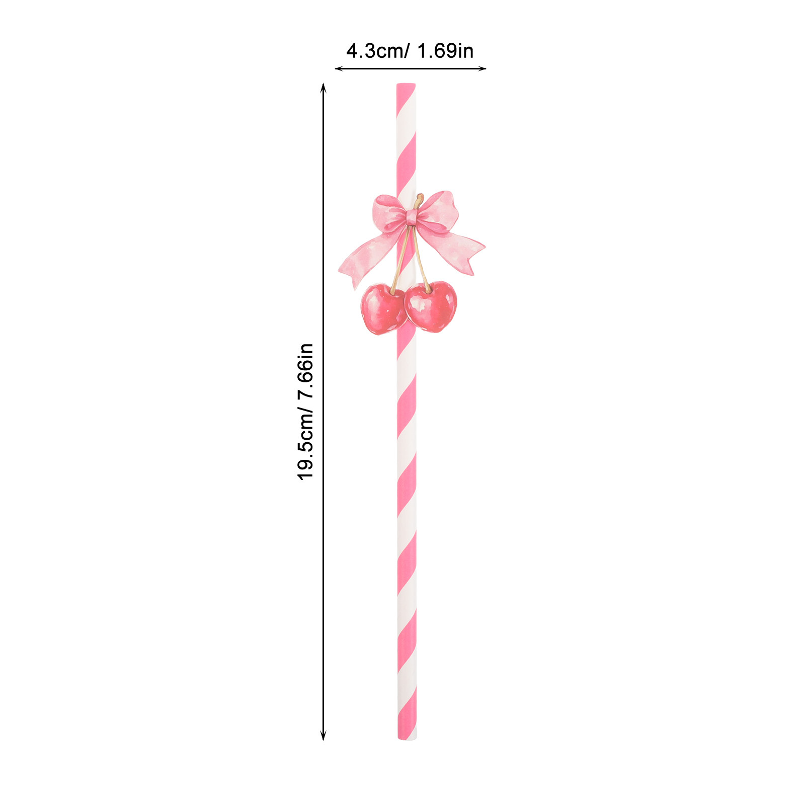 50 Adet Kiraz Temalı Kağıt Pip - Paper Straw Color incelemesi ve fiyatı