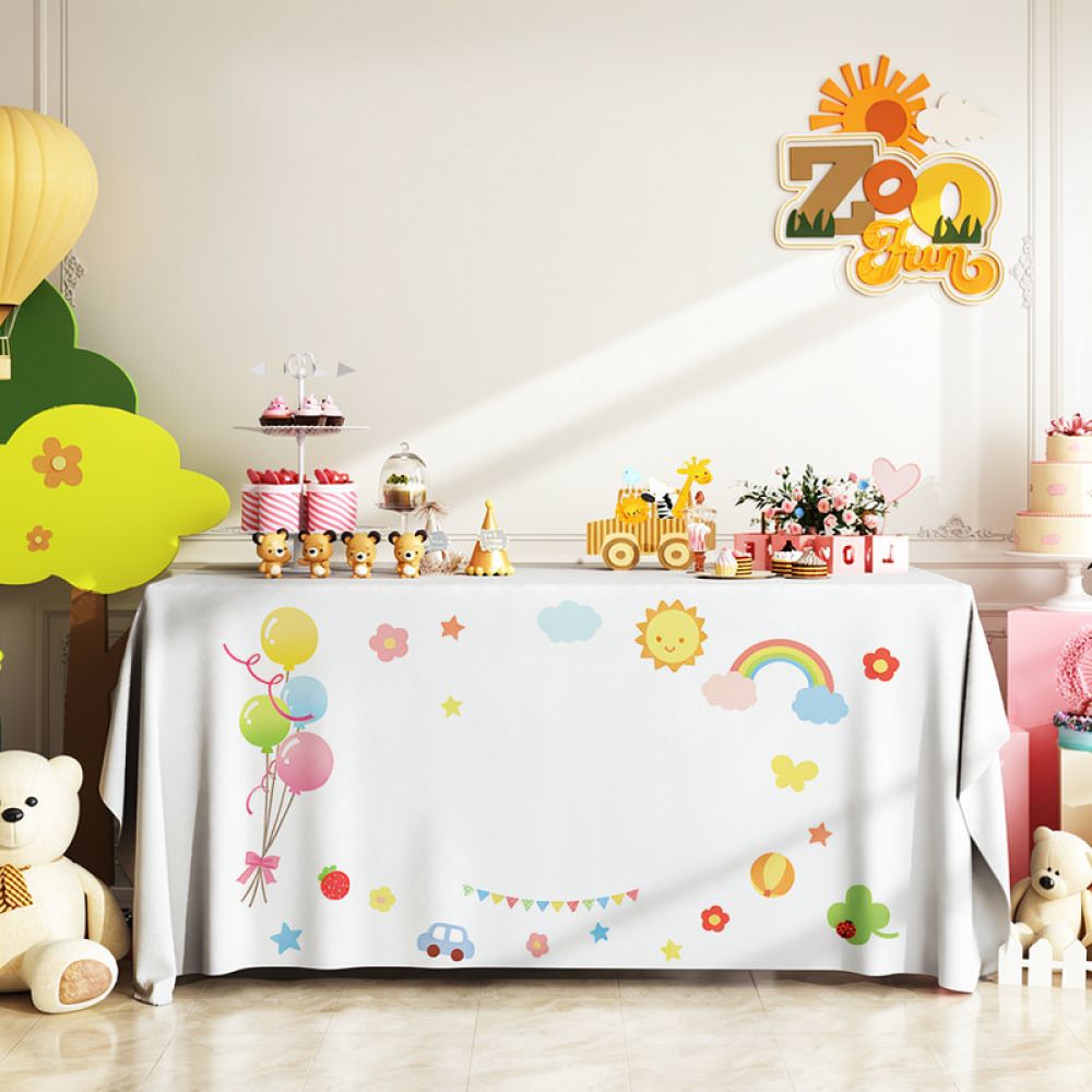Şenlikli Masa Örtüsü, Doğum Gü - Dessert Table Backdrop incelemesi ve fiyatı